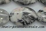 CZJ54 16 inches 22*30mm oval zebra jasper gemstone beads wholesale