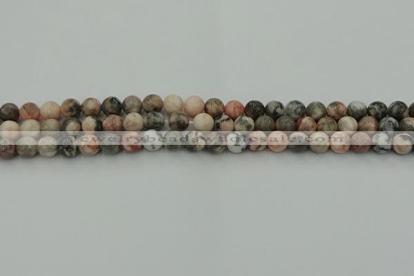 CZJ551 15.5 inches 6mm round pink zebra jasper beads wholesale