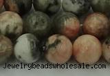 CZJ553 15.5 inches 10mm round pink zebra jasper beads wholesale