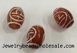 DZI317 10*14mm drum tibetan agate dzi beads wholesale