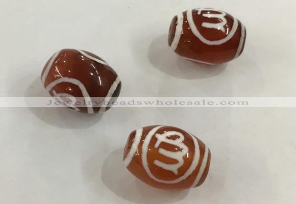 DZI321 10*14mm drum tibetan agate dzi beads wholesale