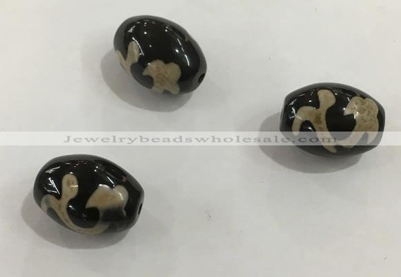 DZI340 10*14mm drum tibetan agate dzi beads wholesale