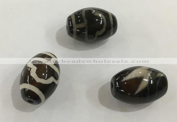 DZI359 10*14mm drum tibetan agate dzi beads wholesale