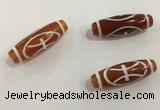 DZI432 10*30mm drum tibetan agate dzi beads wholesale