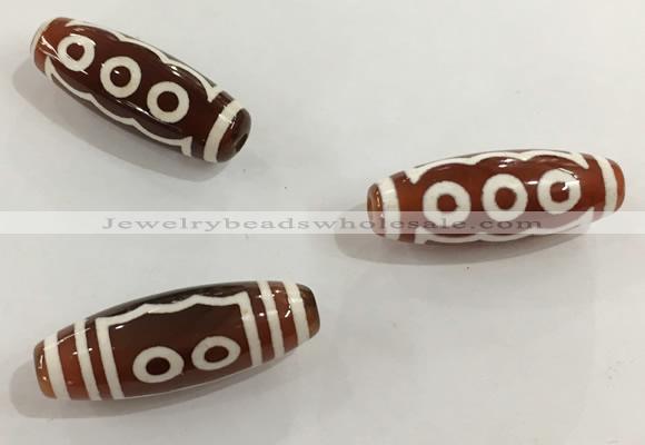 DZI450 10*30mm drum tibetan agate dzi beads wholesale