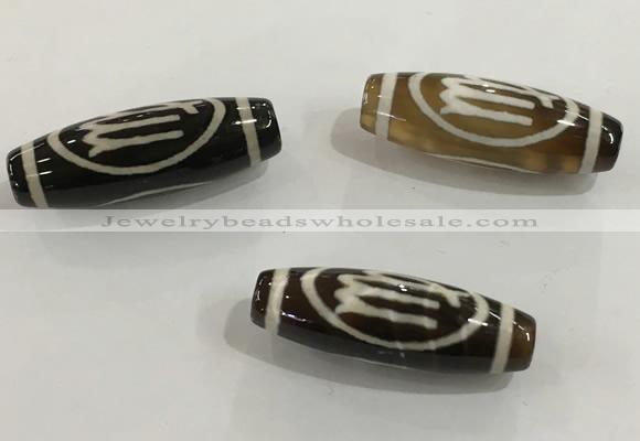 DZI456 10*30mm drum tibetan agate dzi beads wholesale