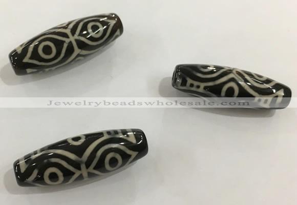 DZI473 10*30mm drum tibetan agate dzi beads wholesale