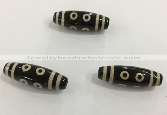 DZI485 10*30mm drum tibetan agate dzi beads wholesale