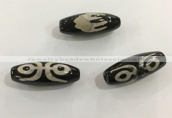 DZI493 10*30mm drum tibetan agate dzi beads wholesale