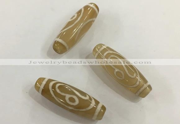 DZI501 10*30mm drum tibetan agate dzi beads wholesale