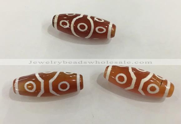 DZI516 10*28mm drum tibetan agate dzi beads wholesale