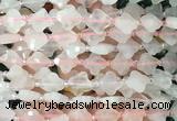 FGBS08 15 inches 12mm faceted Four leaf clover rose quartz beads