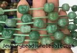 FGBS105 15 inches 10mm carved skull green aventurine beads wholesale