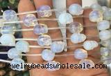 FGBS113 15 inches 10mm carved skull opalite beads wholesale