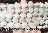 FGBS170 15 inches 15mm carved five petal flower white jade beads wholesale