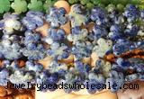 FGBS214 15 inches 20mm carved 5 petal flower sodalite beads wholesale