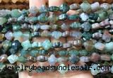 FGBS225 15 inches 10mm faceted four leaf clover indian agate beads wholesale