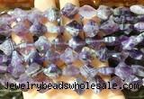 FGBS240 15 inches 13mm faceted 4 leaf clover amethyst beads wholesale