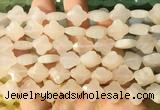 FGBS245 15 inches 13mm faceted 4 leaf clover pink aventurine beads wholesale