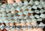 FGBS259 15 inches 13mm faceted 4 leaf clover labradorite beads wholesale