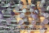 FGBS27 15 inches 8mm, 10mm, 12mm carved rose flower amethyst beads