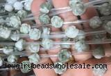 FGBS52 15 inches 10mm carved rose flower lucky jade beads wholesale