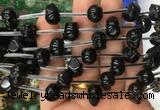 FGBS81 15 inches 10mm carved skull black obsidian beads wholesale