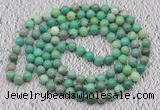 GMN105 Hand-knotted 6mm grass agate 108 beads mala necklaces