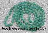 GMN106 Hand-knotted 6mm peafowl agate 108 beads mala necklaces