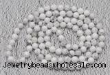 GMN110 Hand-knotted 6mm white howlite 108 beads mala necklaces