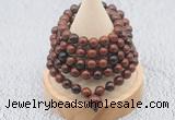 GMN1131 Hand-knotted 8mm, 10mm mahogany obsidian 108 beads mala necklaces