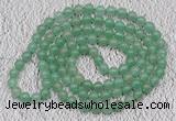 GMN116 Hand-knotted 6mm green aventurine 108 beads mala necklaces