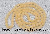 GMN117 Hand-knotted 6mm honey jade 108 beads mala necklaces