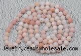 GMN119 Hand-knotted 6mm pink opal 108 beads mala necklaces