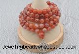 GMN1212 Hand-knotted 8mm, 10mm fire agate 108 beads mala necklaces with charm