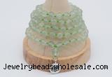 GMN1243 Hand-knotted 8mm, 10mm prehnite 108 beads mala necklaces with charm