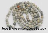 GMN127 Hand-knotted 6mm artistic jasper 108 beads mala necklaces