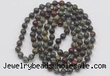 GMN131 Hand-knotted 6mm dragon blood jasper 108 beads mala necklaces