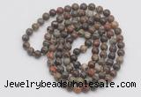 GMN136 Hand-knotted 6mm ocean agate 108 beads mala necklaces