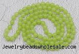 GMN15 Hand-knotted 8mm candy jade 108 beads mala necklaces