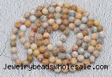 GMN401 Hand-knotted 8mm, 10mm yellow crazy lace agate 108 beads mala necklaces