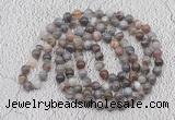 GMN438 Hand-knotted 8mm, 10mm Botswana agate 108 beads mala necklaces