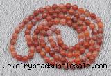 GMN441 Hand-knotted 8mm, 10mm fire agate 108 beads mala necklaces