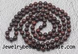 GMN458 Hand-knotted 8mm, 10mm brecciated jasper 108 beads mala necklaces