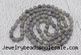 GMN507 Hand-knotted 8mm, 10mm labradorite 108 beads mala necklaces