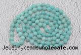 GMN518 Hand-knotted 8mm, 10mm amazonite 108 beads mala necklaces