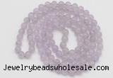 GMN520 Hand-knotted 8mm, 10mm lavender amethyst 108 beads mala necklaces