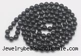 GMN527 Hand-knotted 8mm, 10mm black obsidian 108 beads mala necklaces