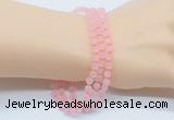 GMN5500 Hand-knotted 6mm matte rose quartz 108 beads mala necklaces