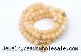 GMN7027 8mm honey jade 108 mala beads wrap bracelet necklace